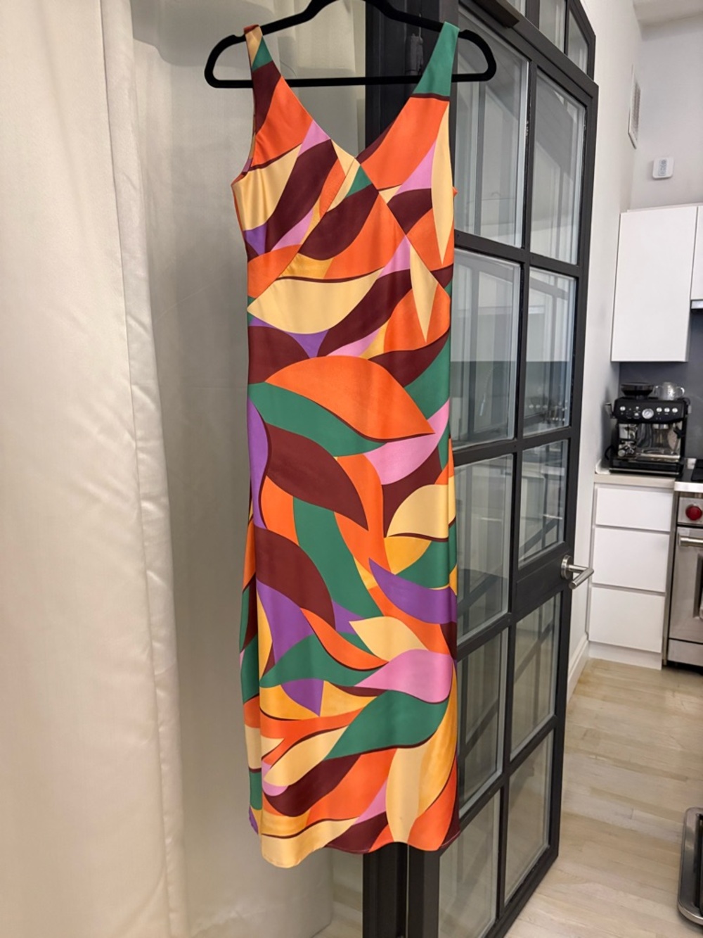 Joie Multicolor Abstract Print Slip Dress